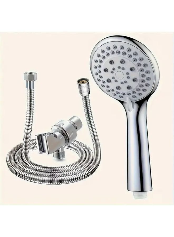 3 Piece Adjustable Handheld Shower Head Set with Hose and Bracket Modern Bathroom - Image 4
